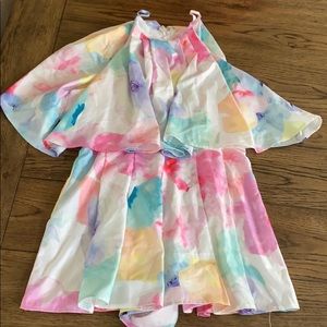 Bright floral romper